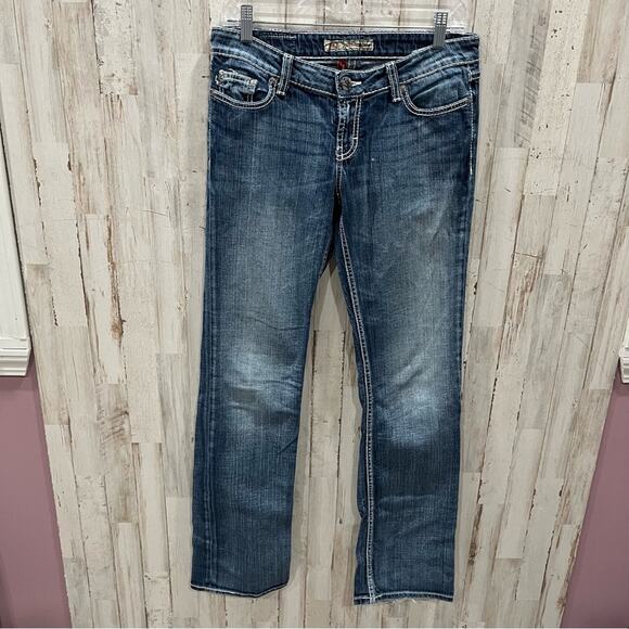 BKE Buckle Madison Boot Cut Low Rise Western Jeans Long - Picture 1 of 11
